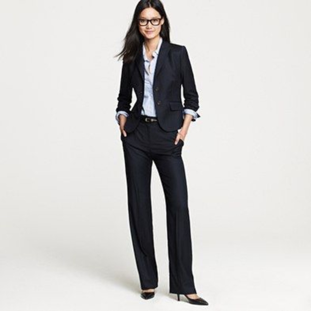 J.Crew Super 120s Pinstripe Navy Wool Suit
